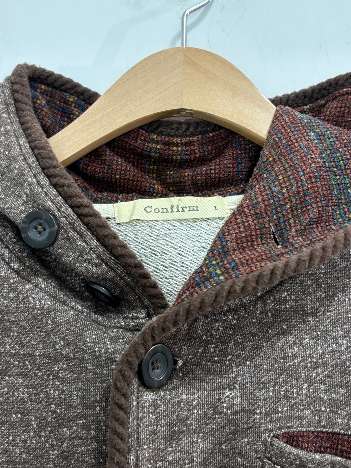 Confirm 갈색 단추 후드집업  상품이미지8