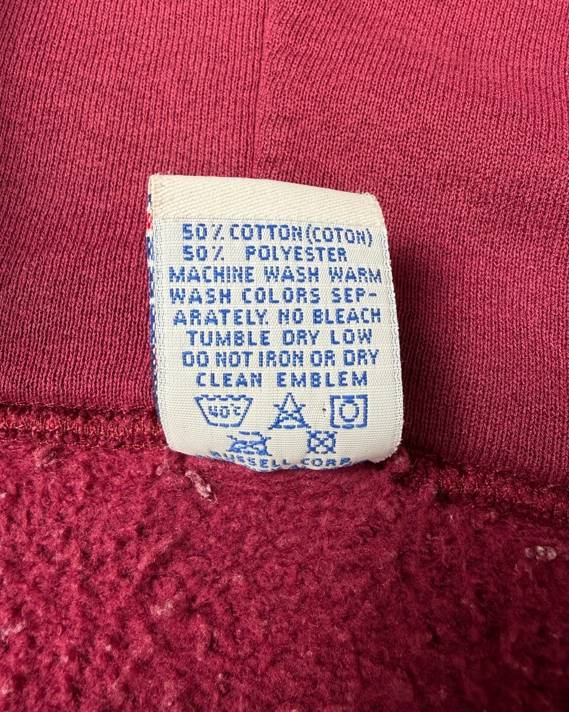 90s Russell Zip Up Hoodie (burgundy) 상품이미지4
