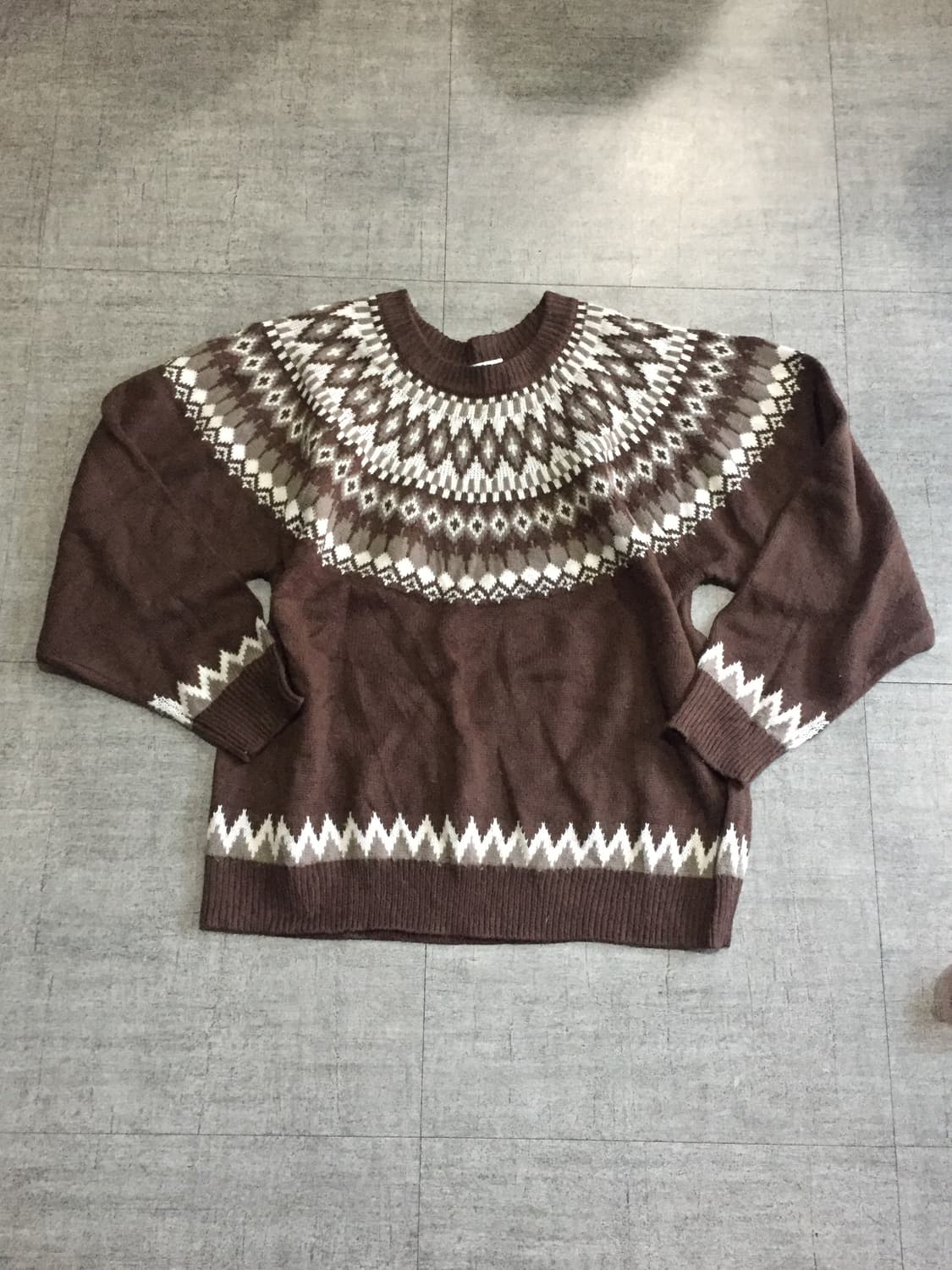 일본빈티지 Chipclip 올드스쿨아메카지 혁오풍 노르딕니트스웨터 상품이미지1