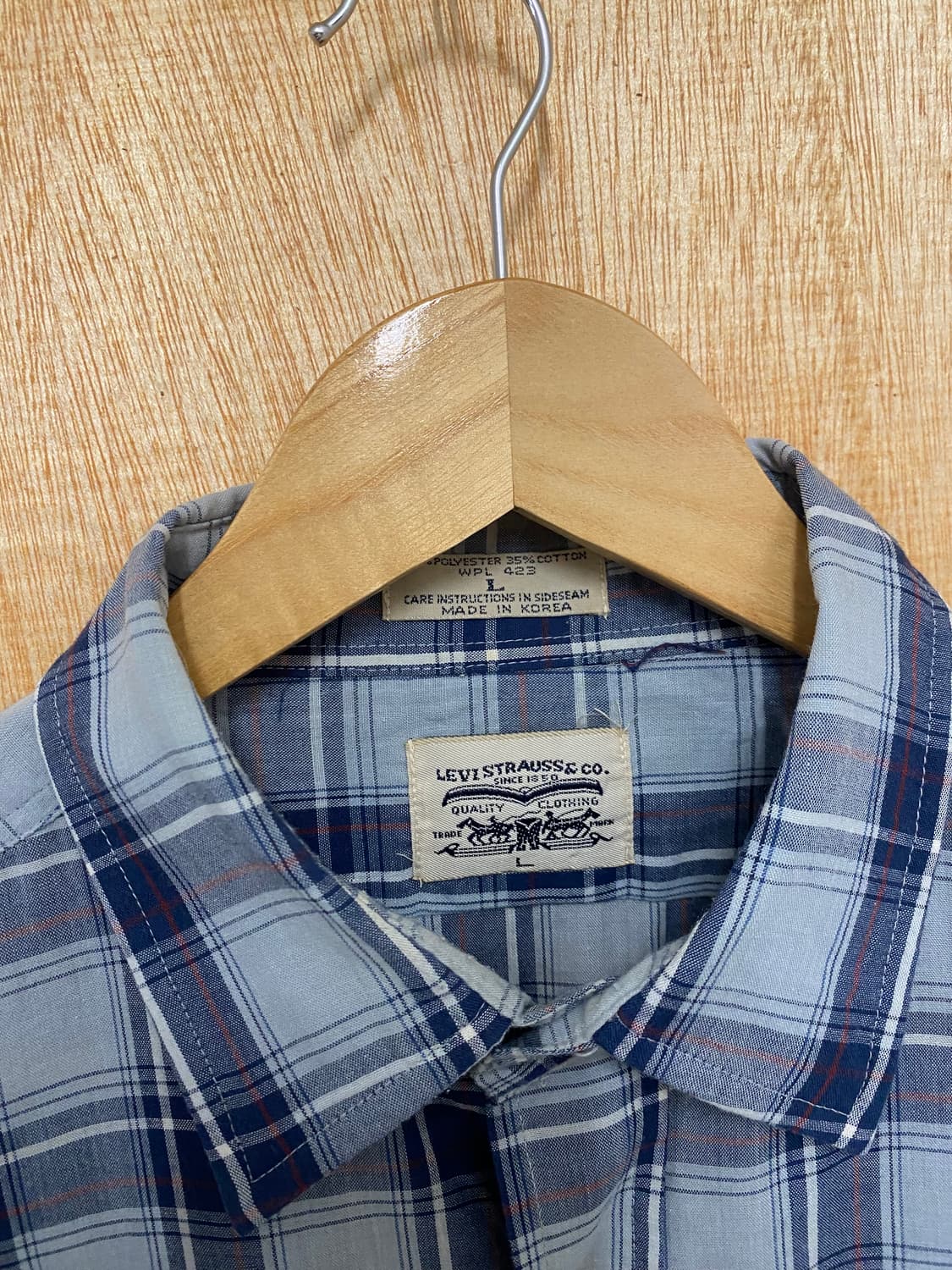 80s LEVI'S ombre shirt 80년대 리바이스 옴브레 체크 상품이미지5
