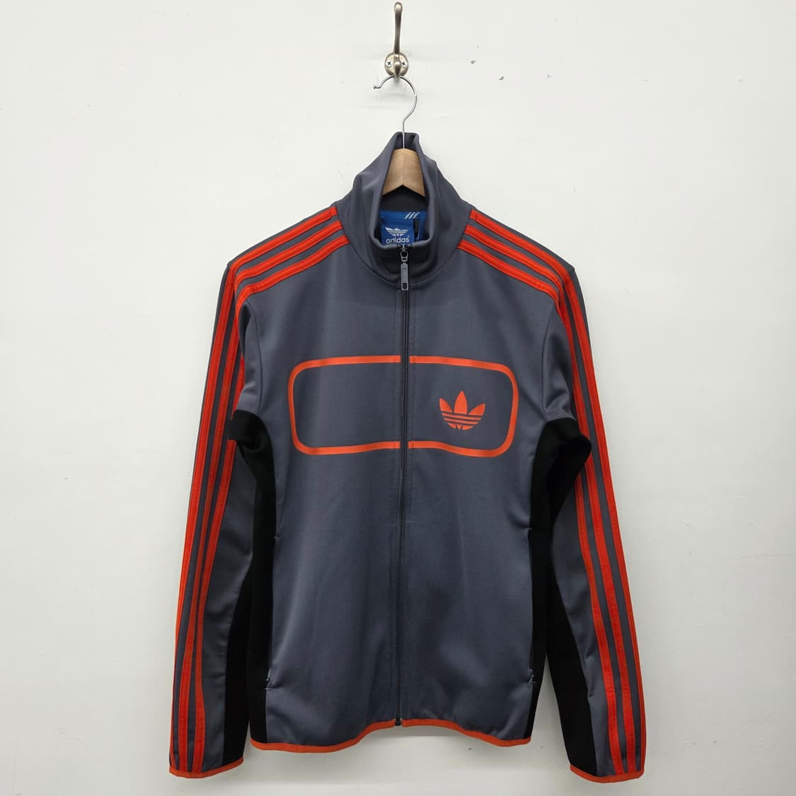 아디다스 삼선 트랙탑 그레이/오렌지 여성 L 상품이미지1
