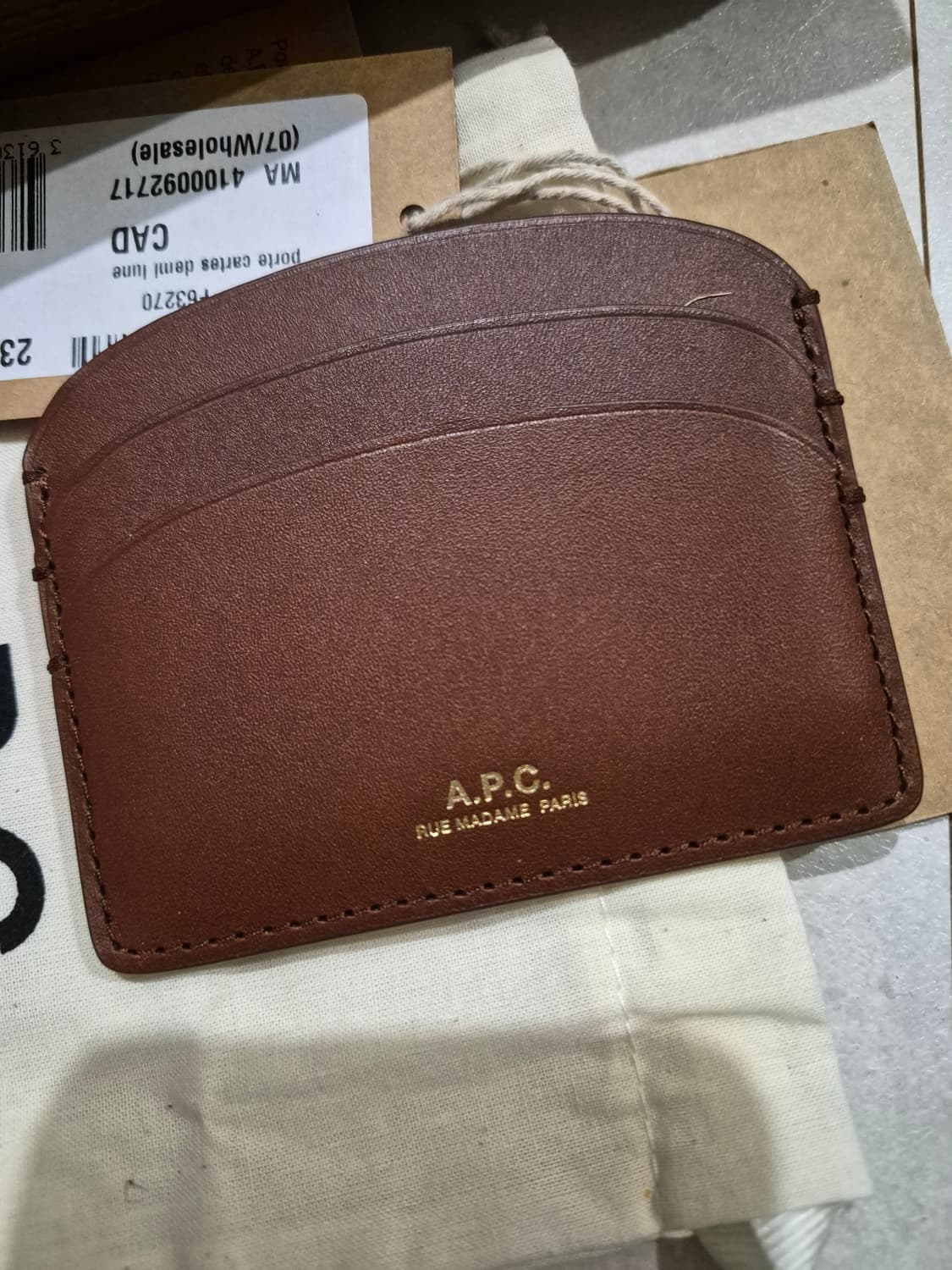 A.P.C. 하프문 가방 브라운 + 카드지갑 세트 상품이미지10