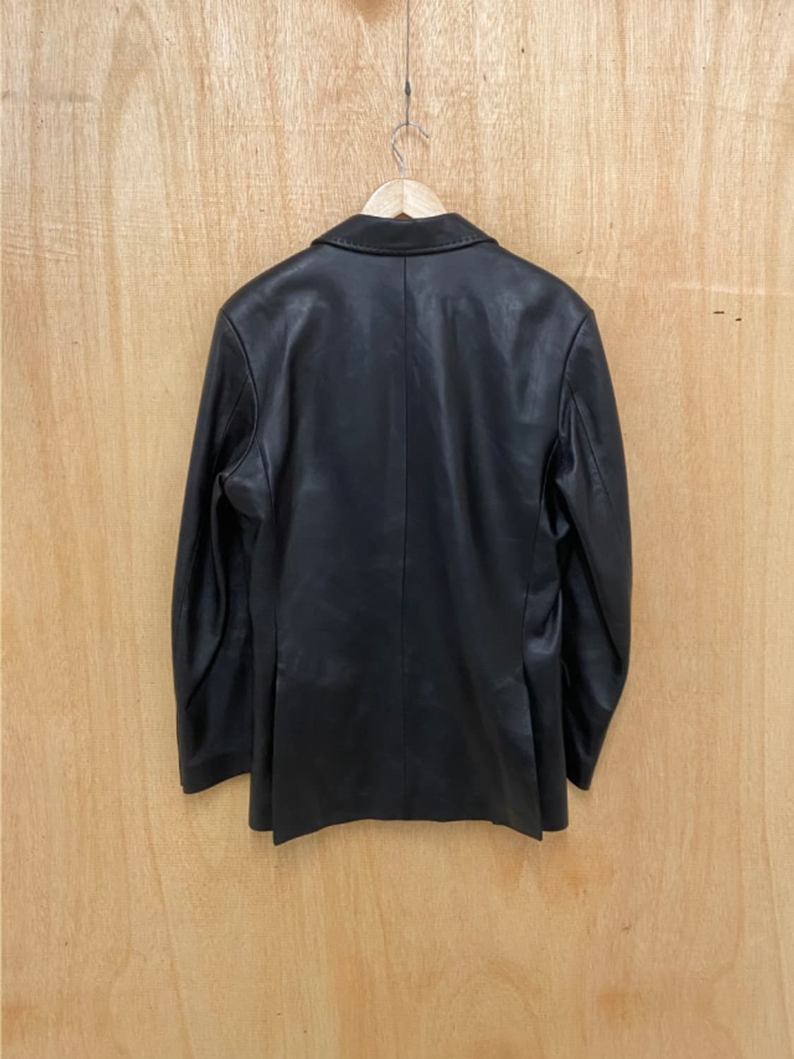 VTG leather stitch blazer jacket 레더 블레이져 상품이미지3