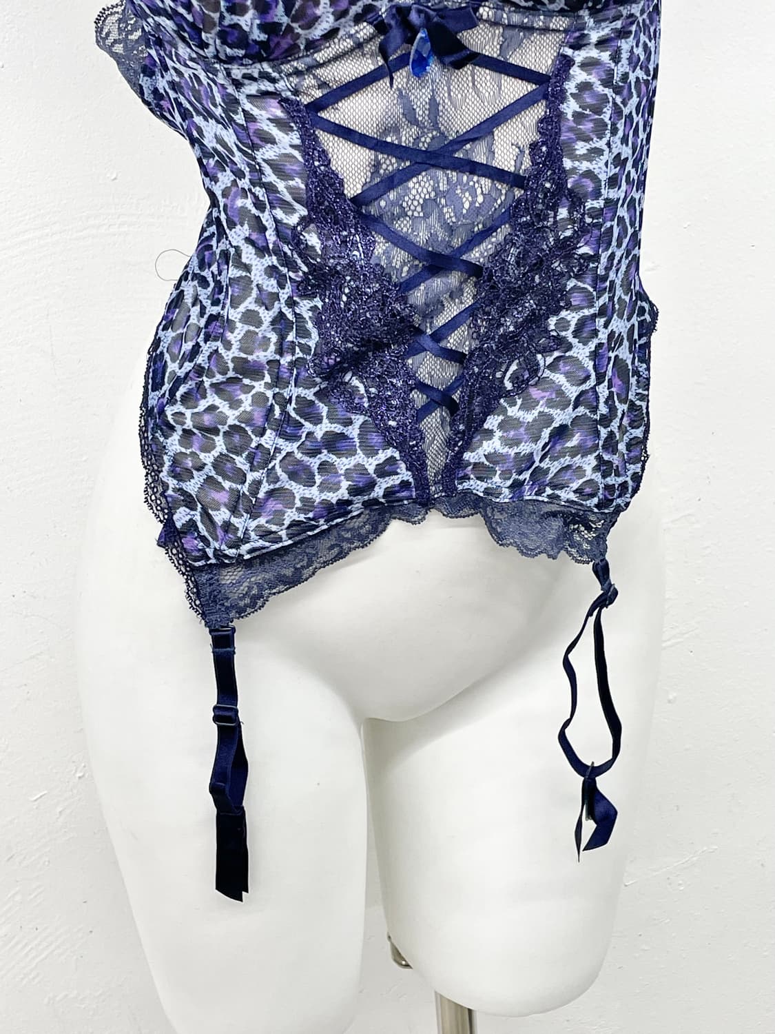 에블린 갸루 레오파드 가터 코르셋 상품이미지3