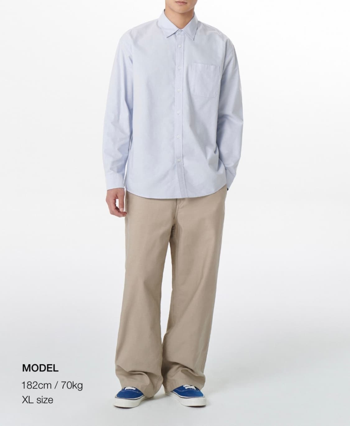 무신사 스탠다드 릴렉스 핏 옥스포드 셔츠 [스카이 블루] 
M 상품이미지3