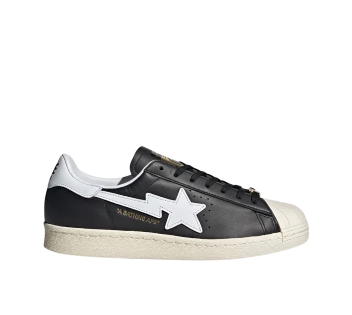 택포) 아디다스 x 베이프 슈퍼스타 80s 코어 블랙 오프 화이트 255 상품이미지1