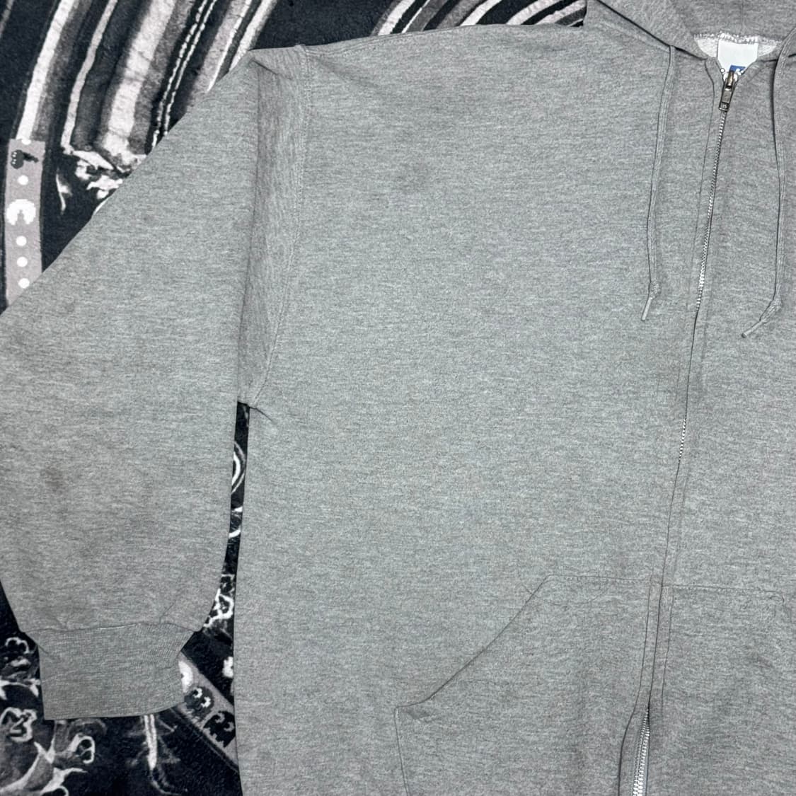 (XL) 00s 빈티지 러셀 애슬레틱 그레이 후드집업 상품이미지2