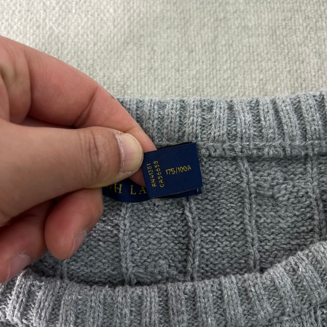 95 폴로랄프로렌 그레이 꽈배기 니트 상품이미지4