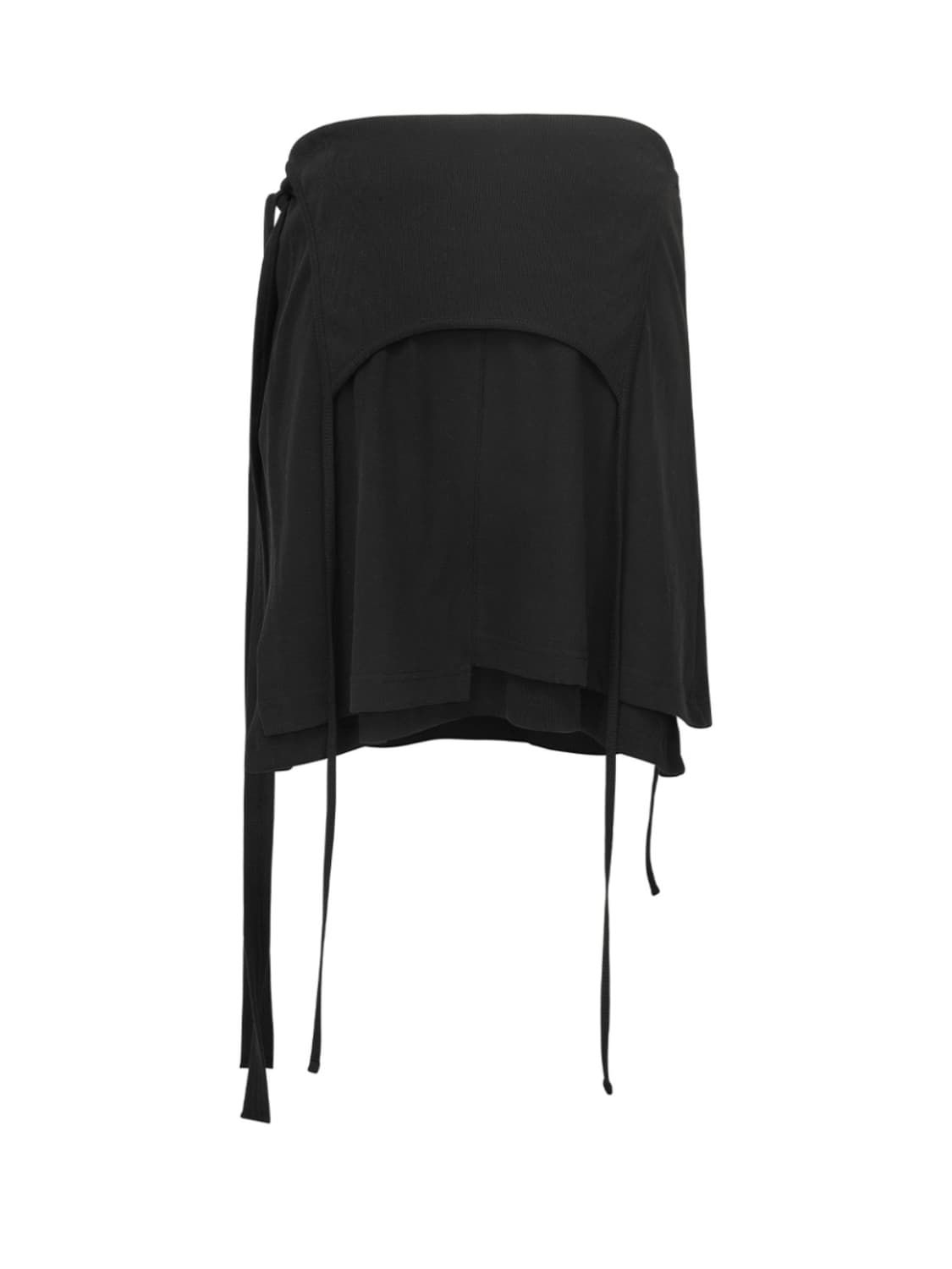 NACHE FOLD LAYERED SKIRT BLACK 상품이미지2