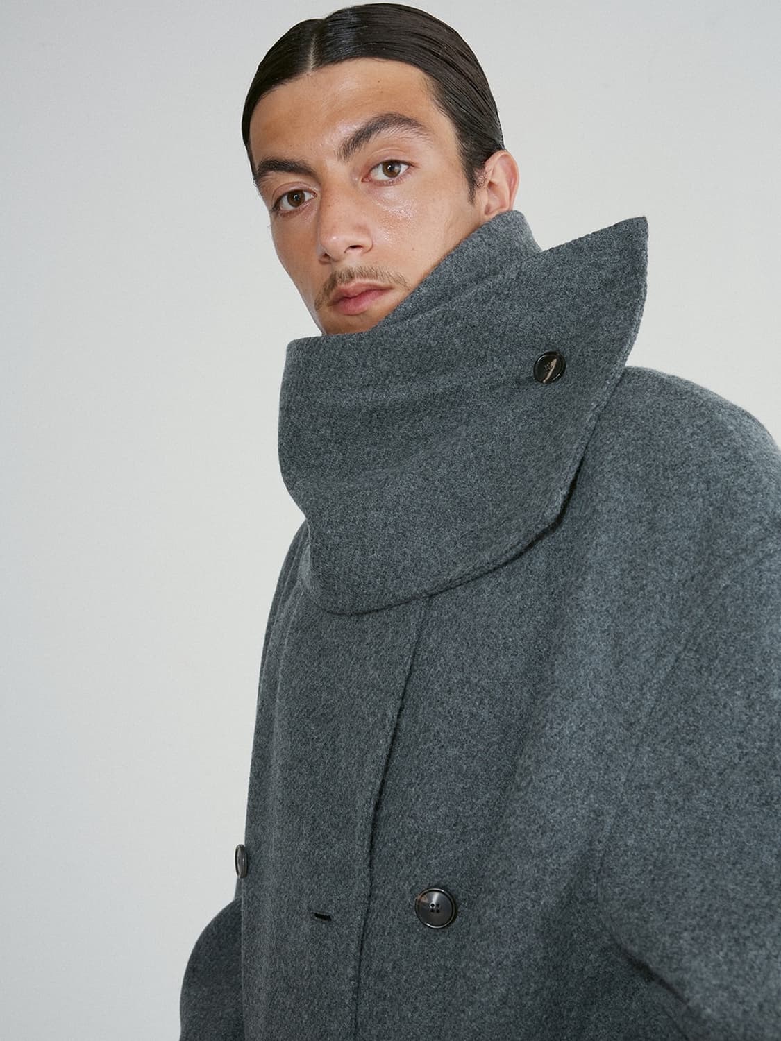 렉토 핸드메이드 오버사이즈 코트 그레이 2 사이즈 상품이미지1