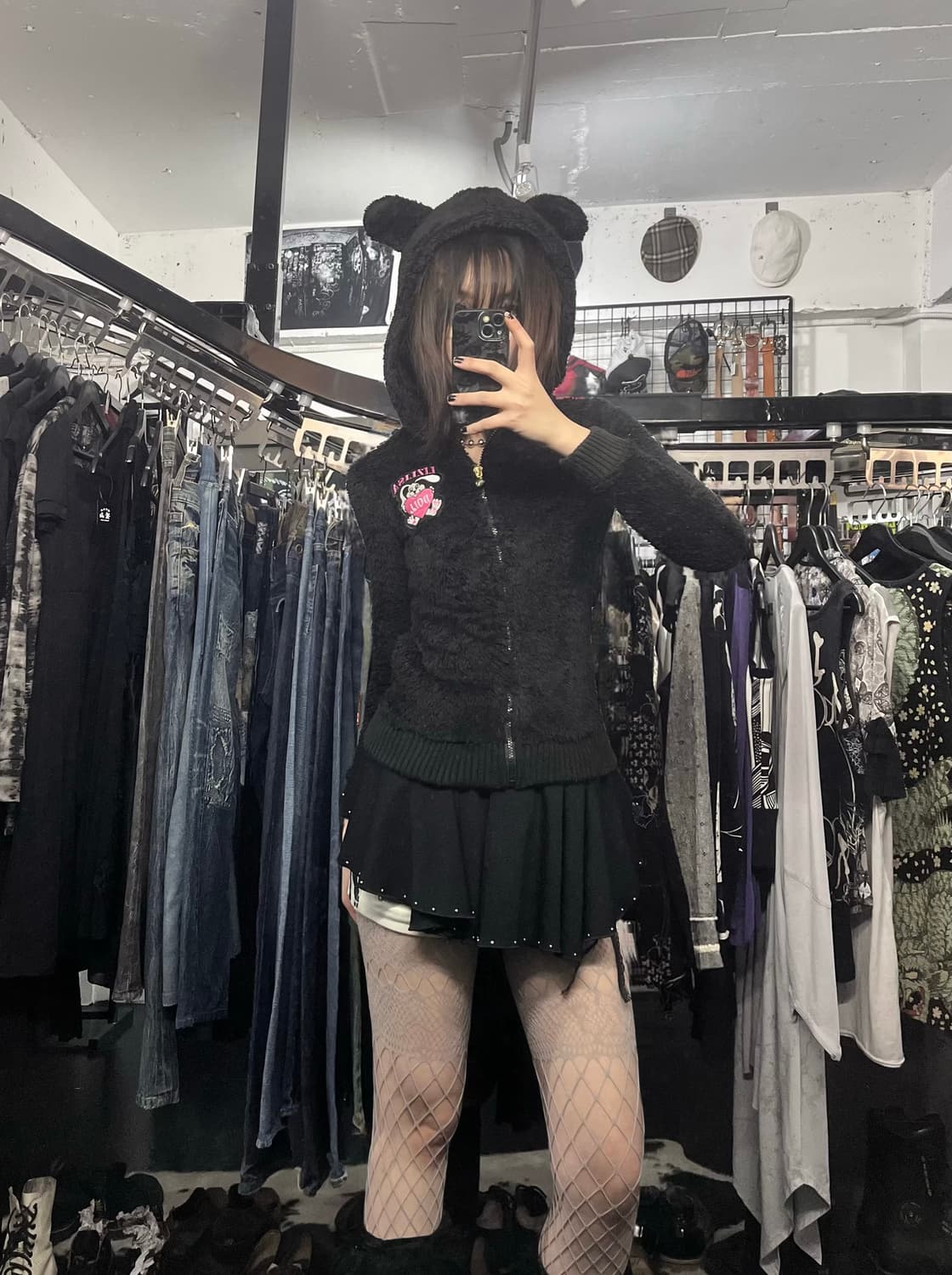 리즈리사 토끼귀 포인트 후드집업 상품이미지1