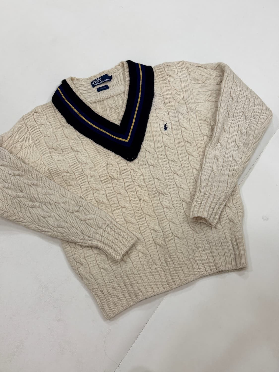 (L) 폴로 크리켓 헤비울 니트 상품이미지1