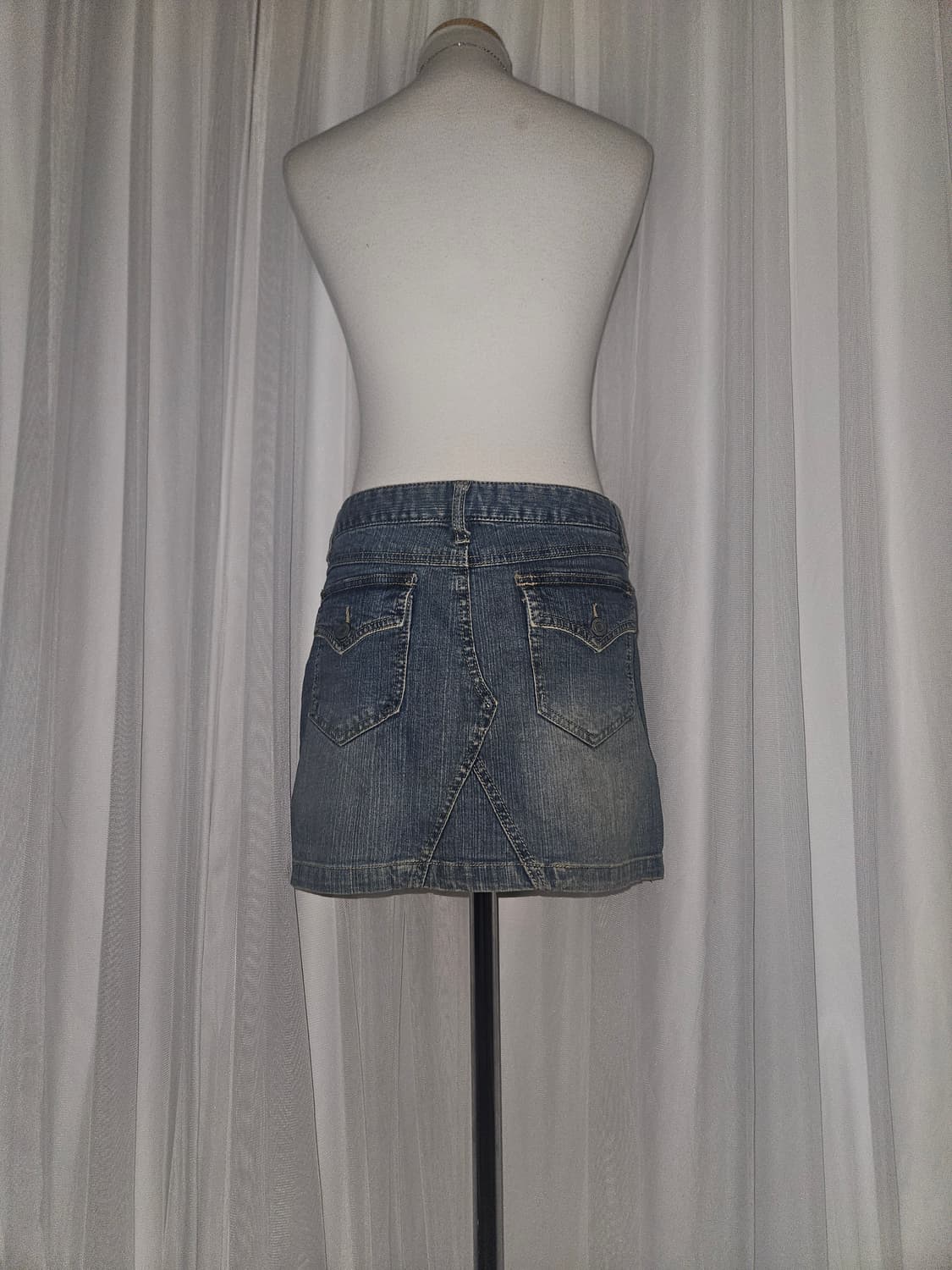 y2k 오네갸루 2000s 빈티지 데님 포켓 미니스커트 상품이미지2