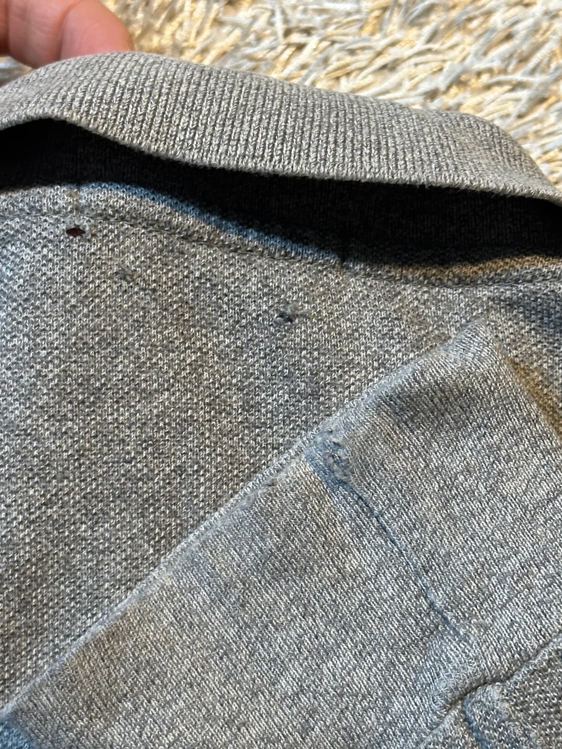 폴로 랄프로렌 신형 커스텀핏 빅포니 로고 PK 긴팔 카라티 그레이 상품이미지5