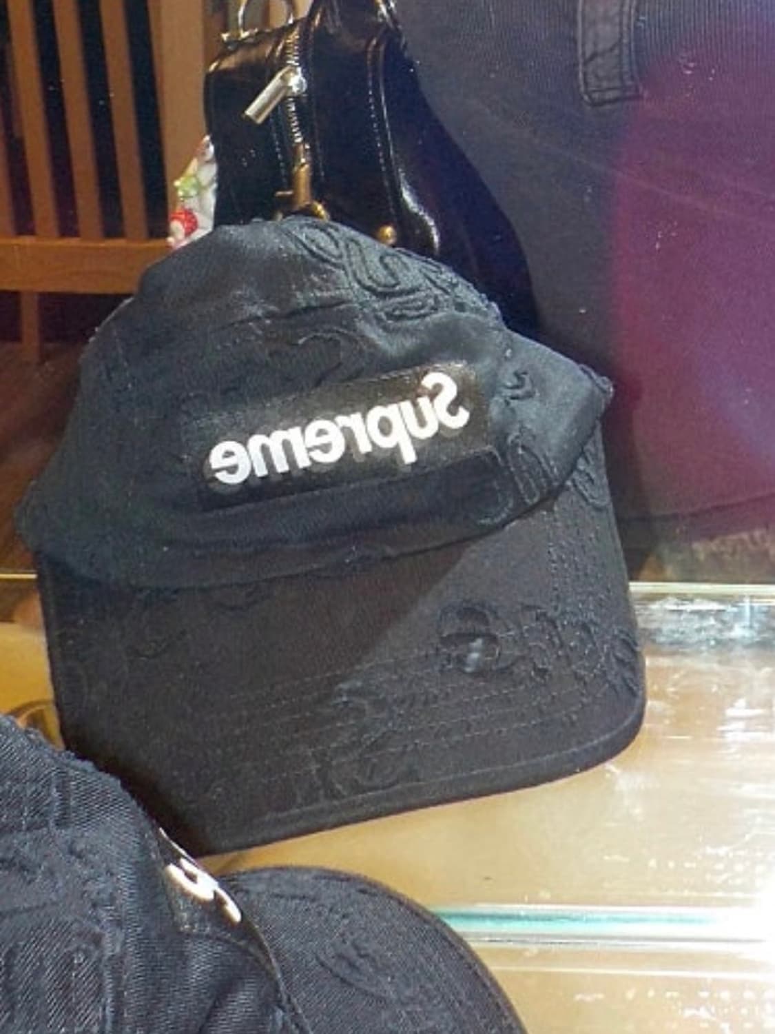 슈프림 레이저드 트윌 캠프캡 블랙 상품이미지3