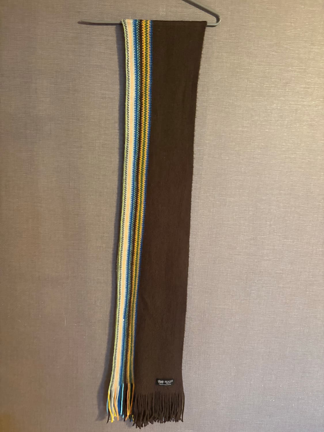 빔즈 하트 BEAMS heart 브라운 니트 머플러 상품이미지2