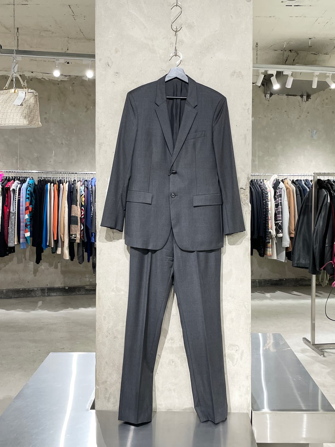 질샌더 차콜 테일러 메이드 클래식 슈트 셋업 상품이미지1