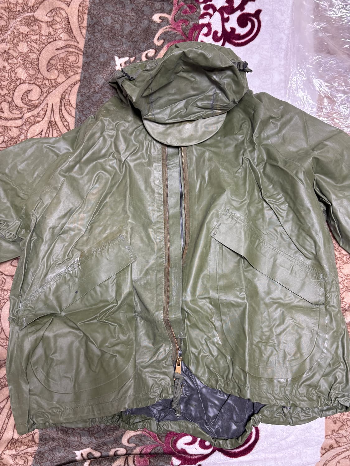 1970‘s 베트남전 미군 웻웨더 파카(우의, 자켓) XL 상품이미지6