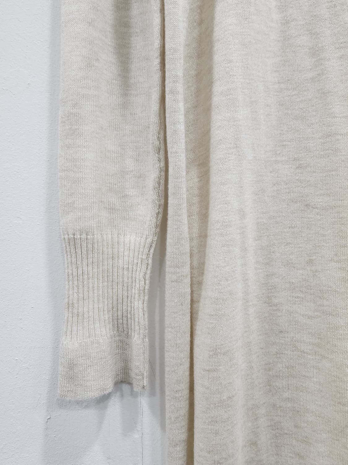 [S] ZARA 자라 레이어드 슬릿 롱 니트원피스 S 오트밀 상품이미지3