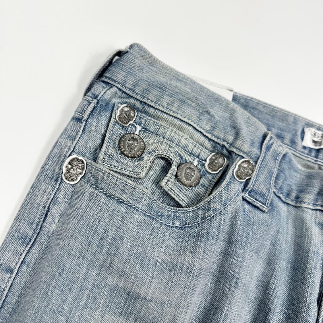 33 made in USA 빈티지 워싱 스트레이트 데님팬츠 상품이미지4