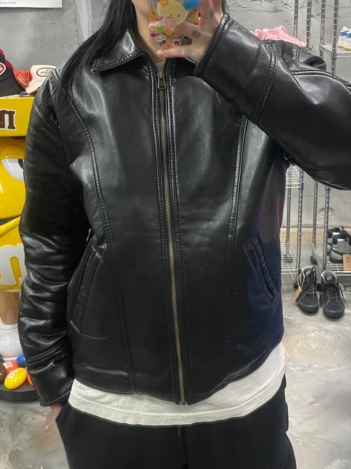 빈티지 레더 블루종 자켓 상품이미지8