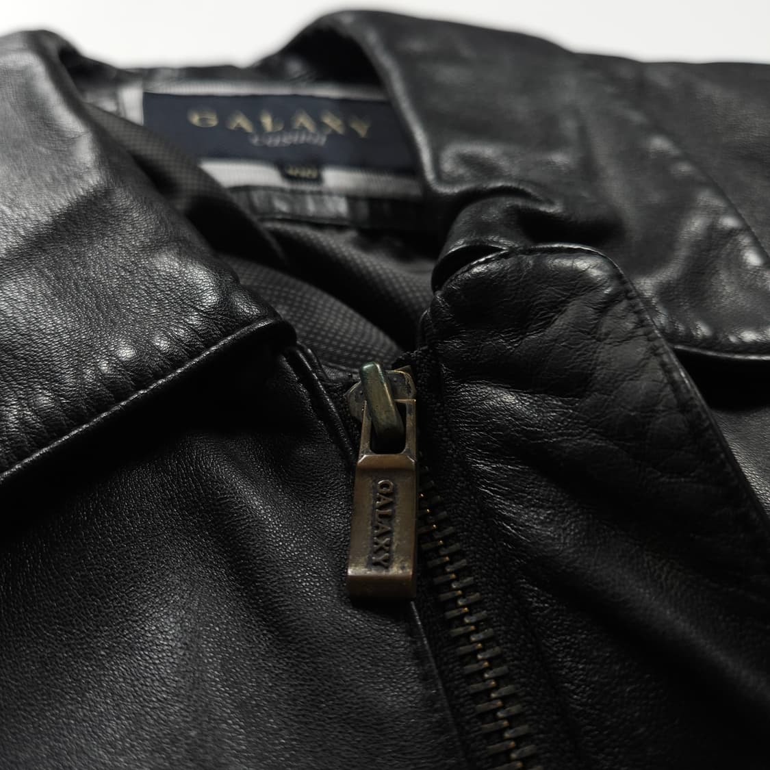 GALAXY 램스킨 블랙 레더 봄버 자켓 (L) 상품이미지5