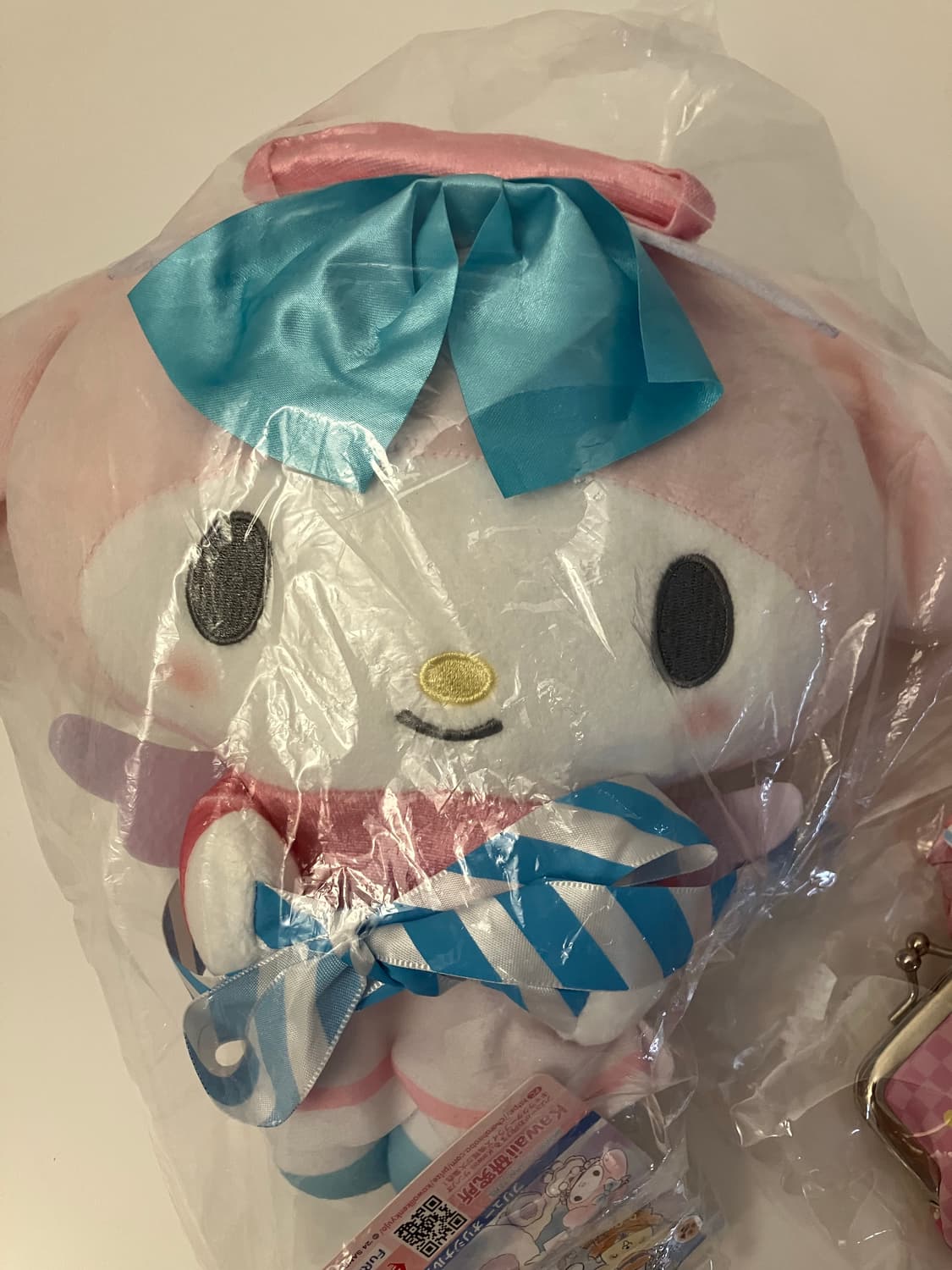 산리오 후와에어포트 마이멜로디 인형&가마구치동전지갑&스크런치 세트 상품이미지2