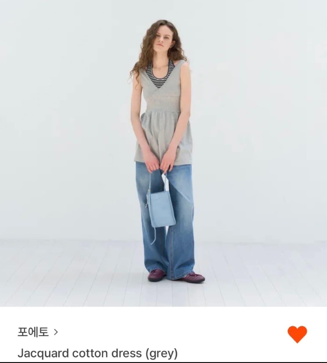 포에토 Jacquard 면 드레스 새상품 상품이미지1