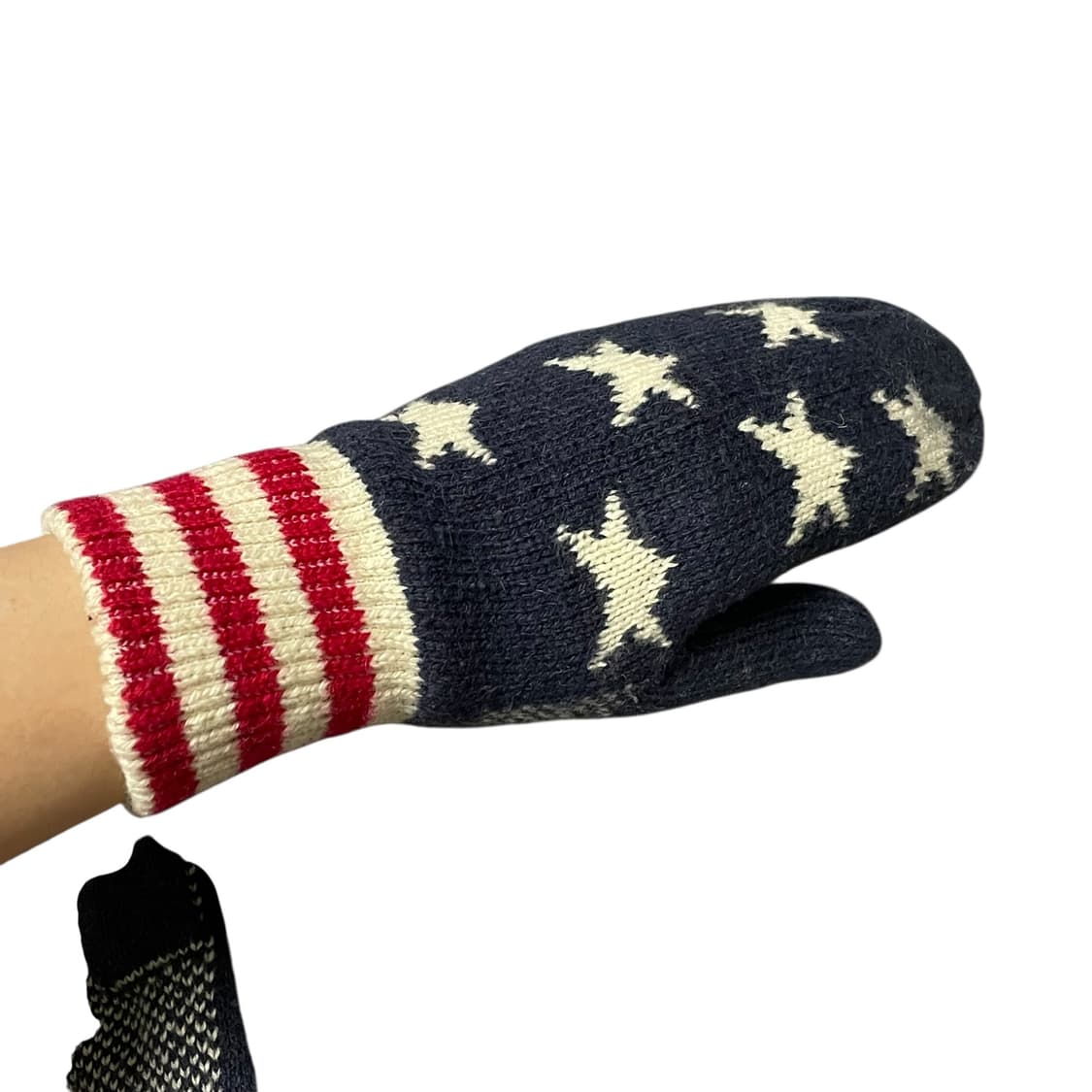 성조기 패턴 울 벙어리 장갑 S/M 상품이미지7