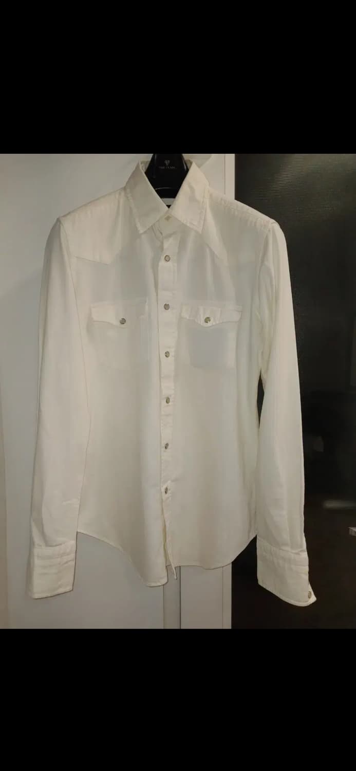 TOM FORD WHITE COTTON WESTERN SHIRTS 상품이미지1