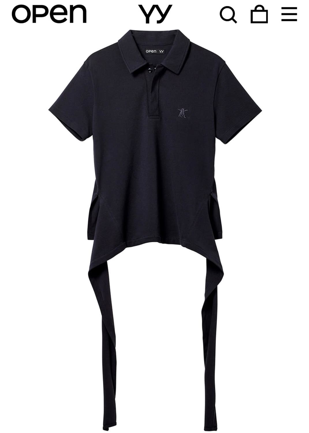 오픈와이와이 trim polo t-shirt charcoal 폴로티 차콜 상품이미지1
