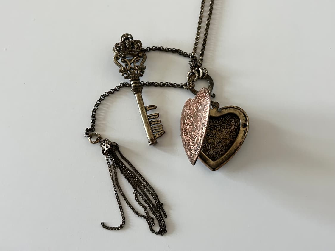 빈티지 오픈 하트 목걸이 상품이미지1