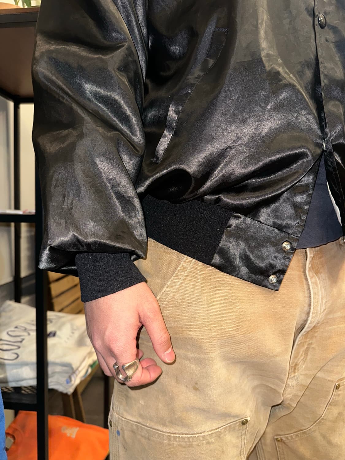 90’s Chevrolet logo satin bomber jakcet 상품이미지8