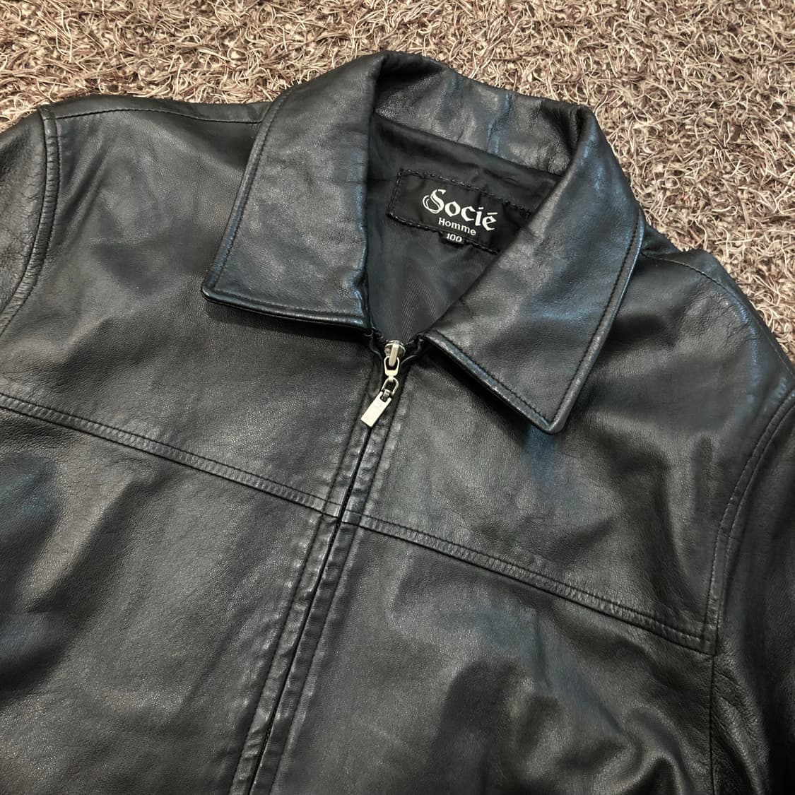 빈티지 양가죽 집업 레더 가죽 자켓 상품이미지2