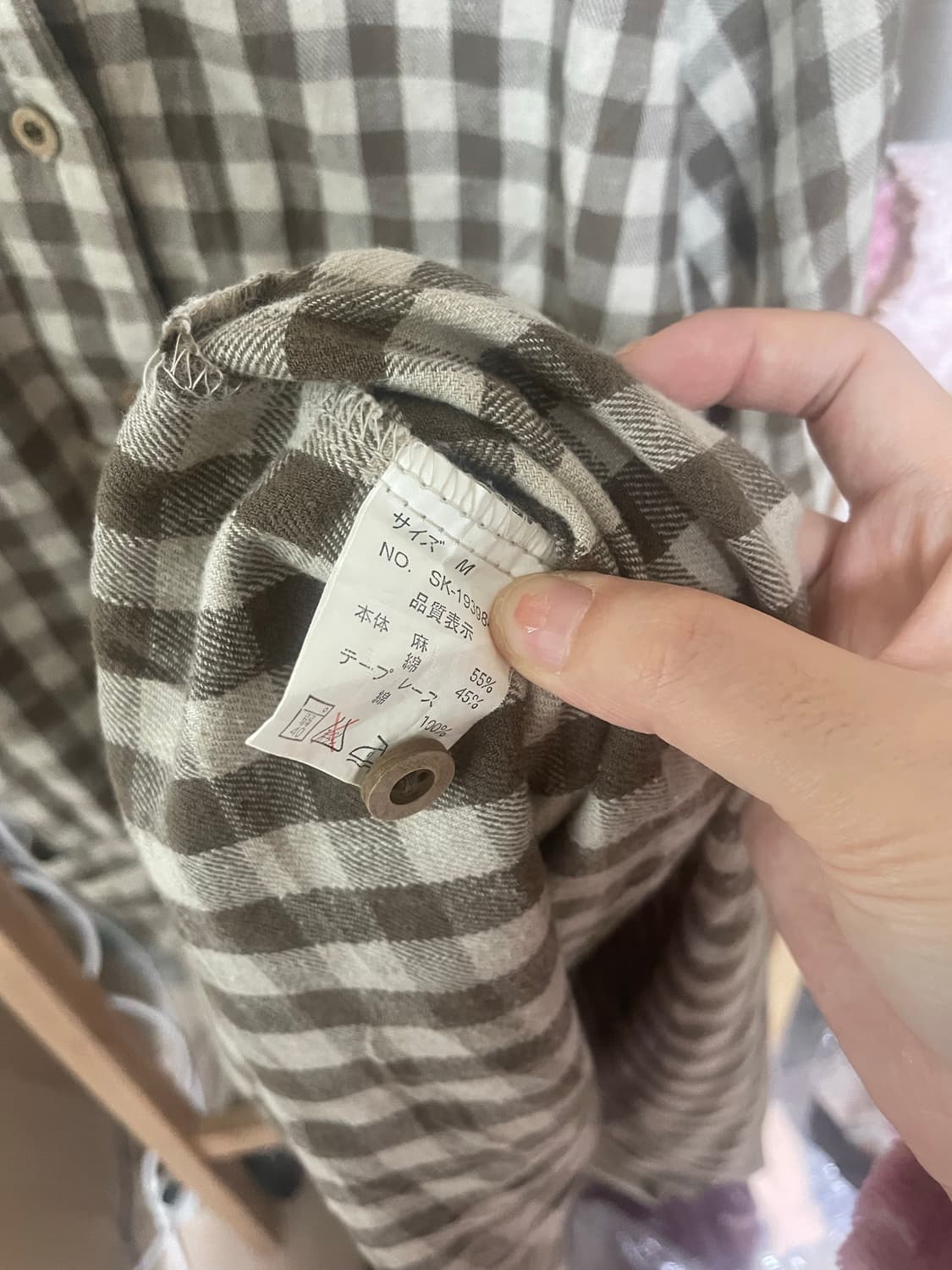 모리걸 빈티지 사만사모스 체크 롱 원피스 🤎🤍 상품이미지5