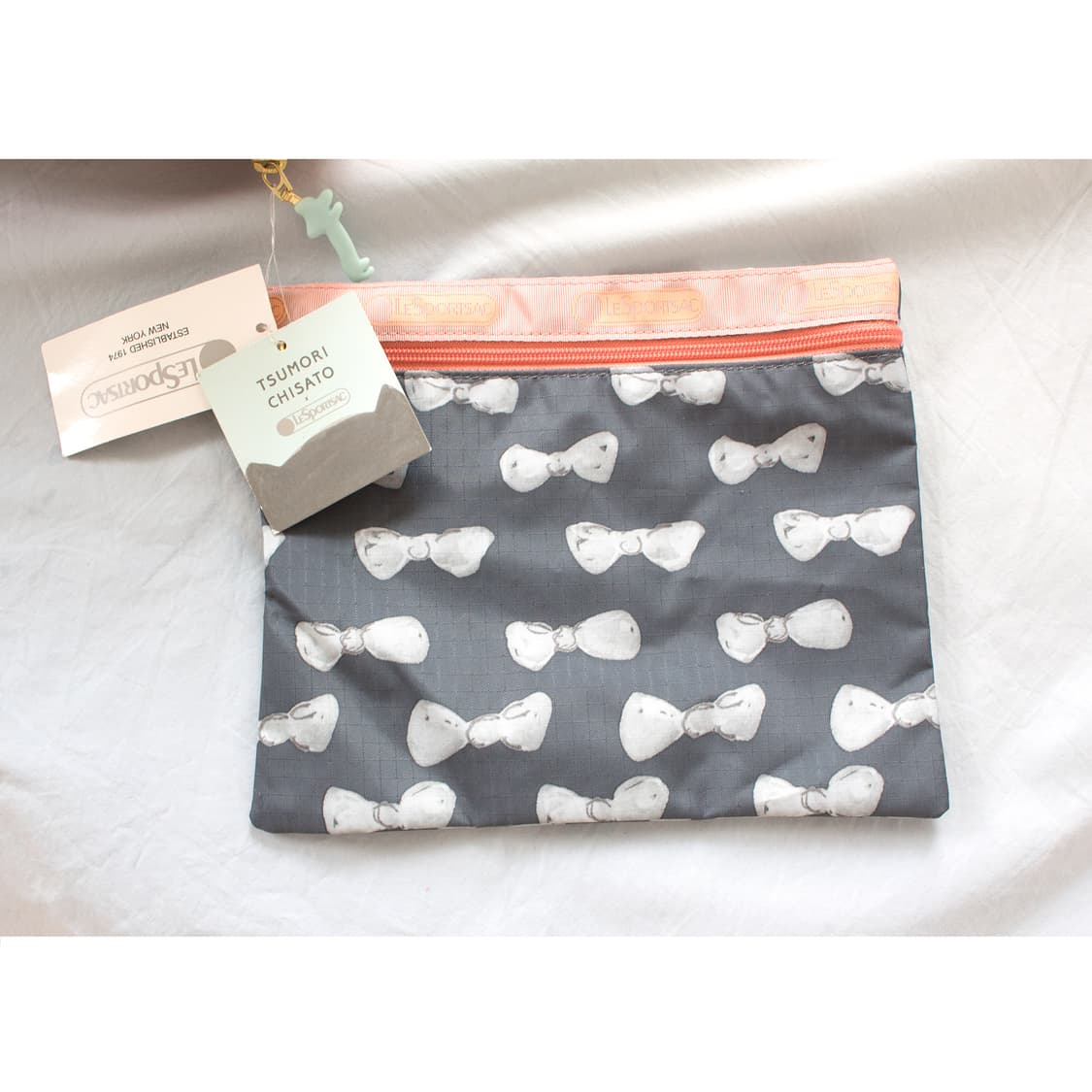 츠모리치사토 x Lesportsac 리본 배낭과 야옹 파우치 상품이미지6