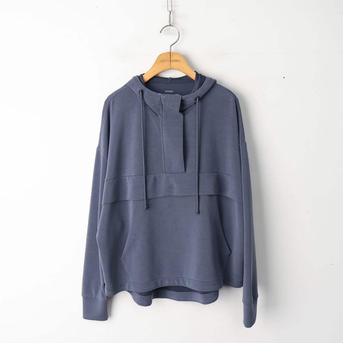 55/오이쇼 소프트 모달 반집업 후드티 상품이미지1