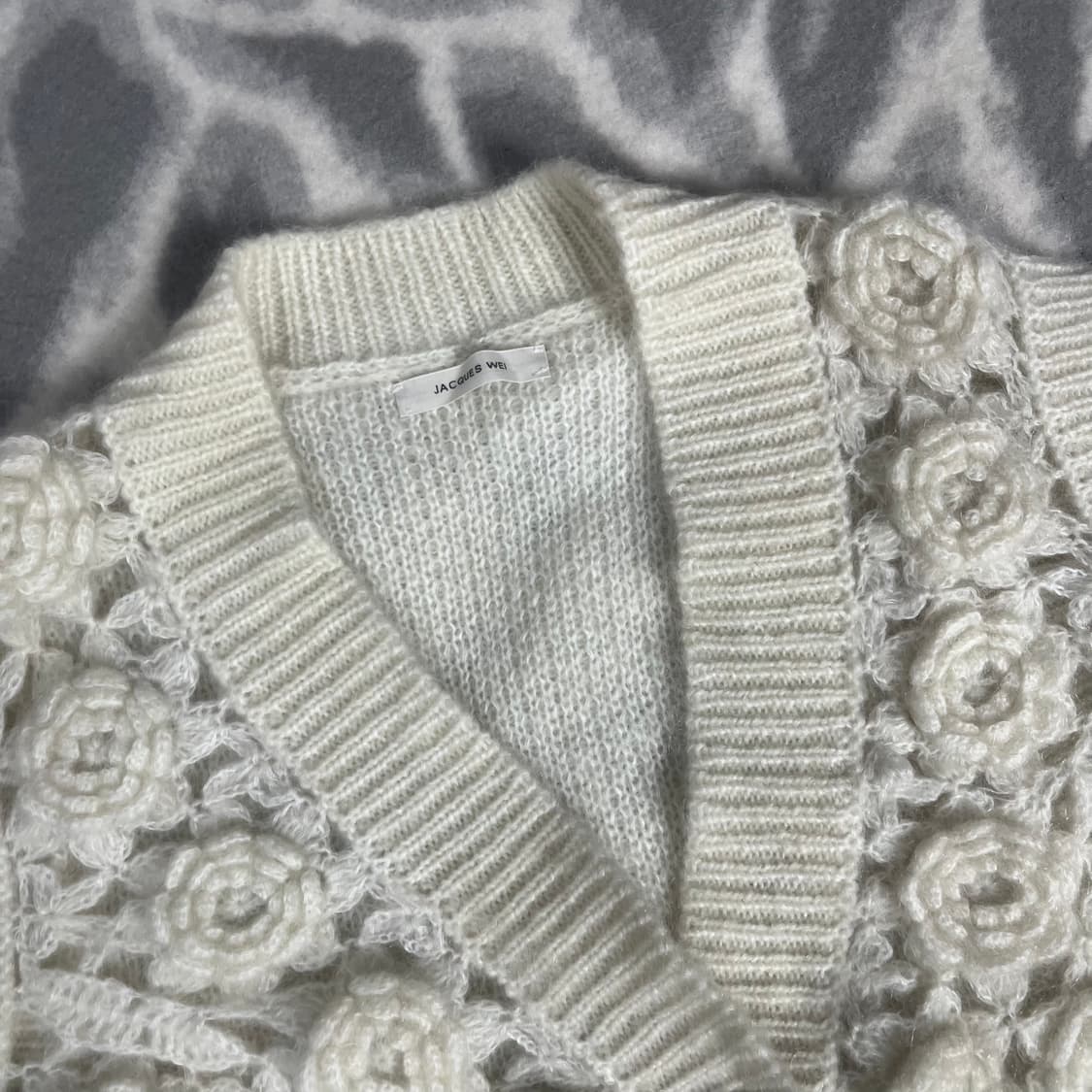 [JACQUES WEI] 자크웨이 플라워 크로쉐 베스트 상품이미지2