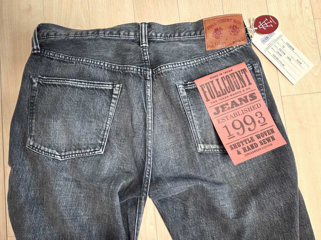 풀카운트 1101BKHW 13.7oz Straight 다트포드 블랙 34 상품이미지3