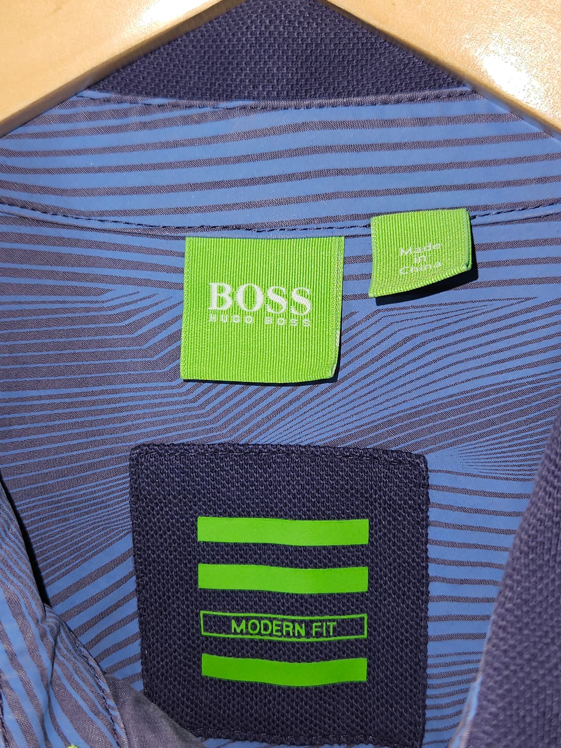 휴고보스 BOSS 폴로 반팔 카라티 컬러블럭 스트라이프 50 (QR정품) 상품이미지4