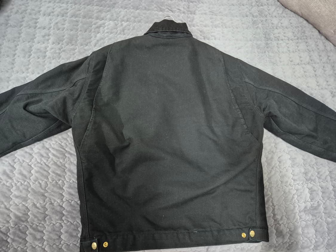 칼하트 WIP 오가닉 디어본 캔버스 OG 디트로이트 자켓 블랙 에이지드 상품이미지3