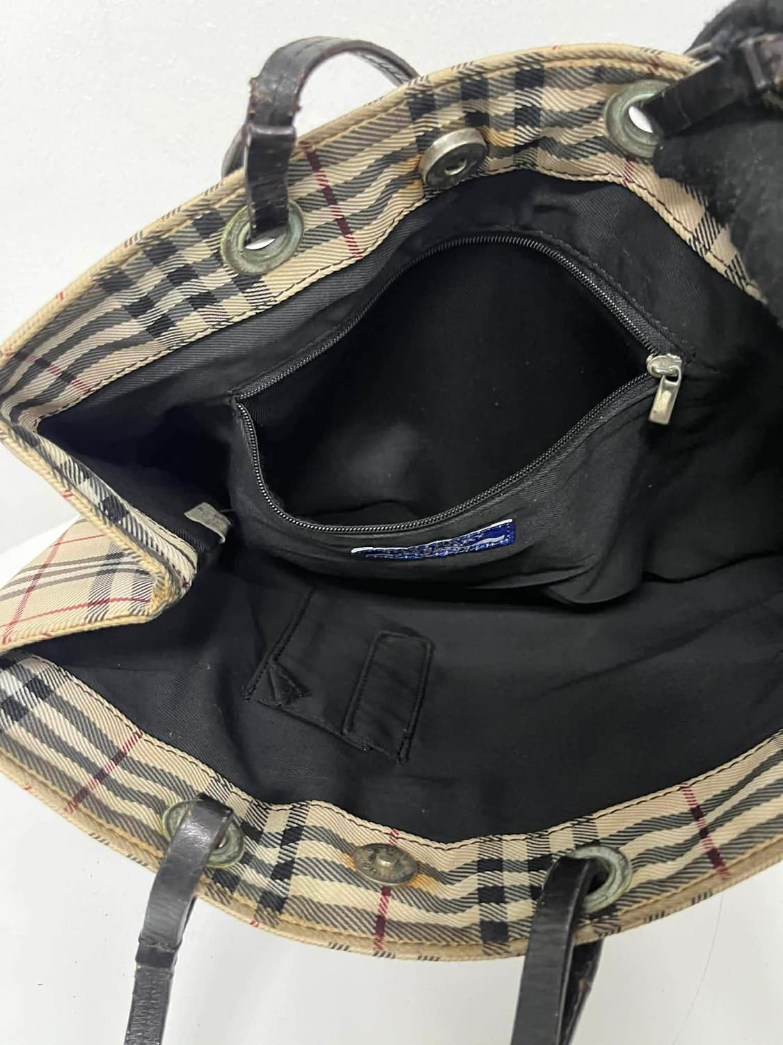 버버리 노바체크 블루라벨 숄더 토트백 상품이미지6