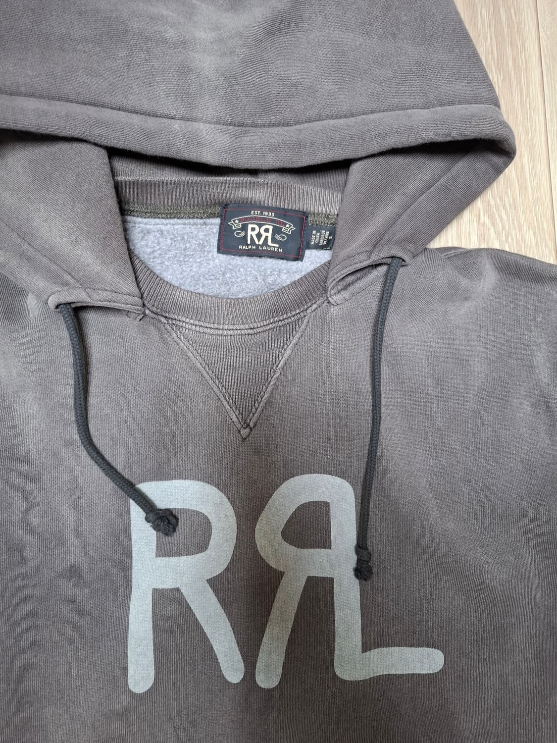 M RRL 더블알엘 랜치 로고 가먼트 워싱 후드티 브라운 블랙 상품이미지2