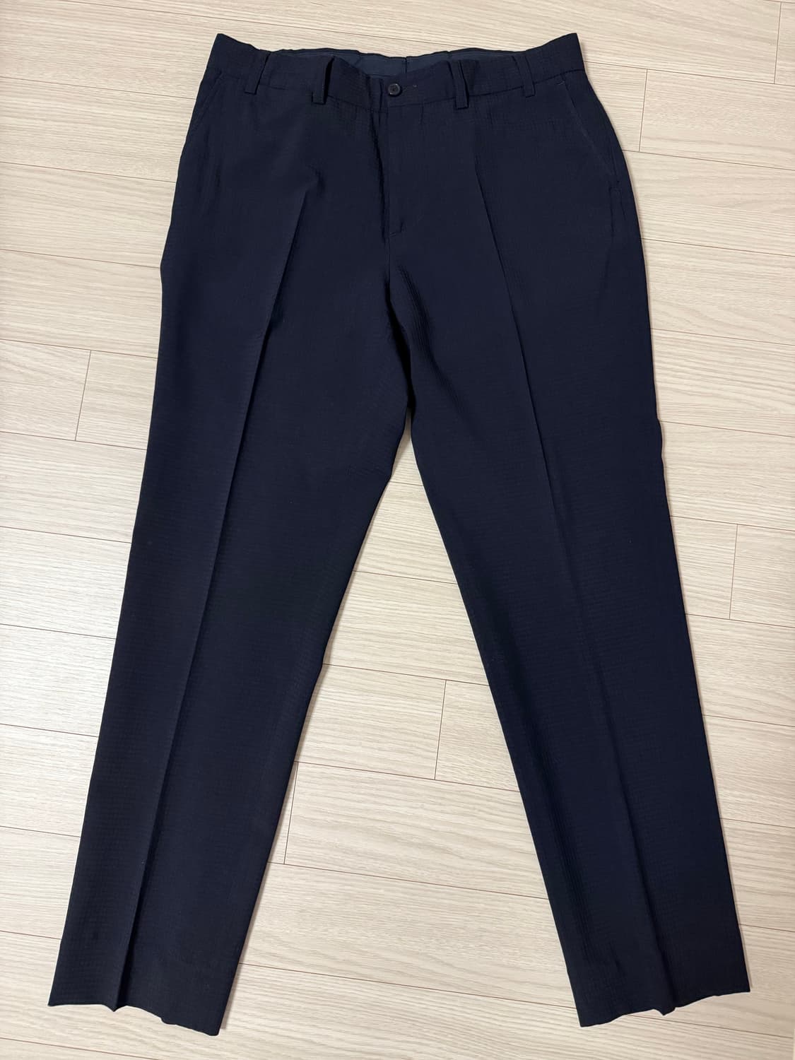 아워레가시 시어서커 네이비 슬랙스 46 상품이미지1