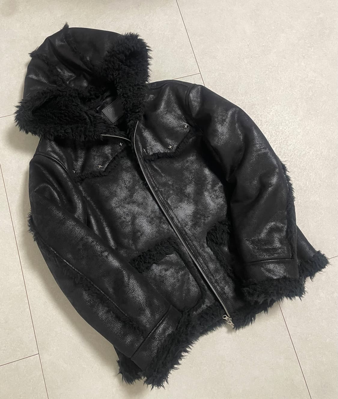 셋업이엑스이 후드 무스탕 자켓 setupexe hood mustang  상품이미지3