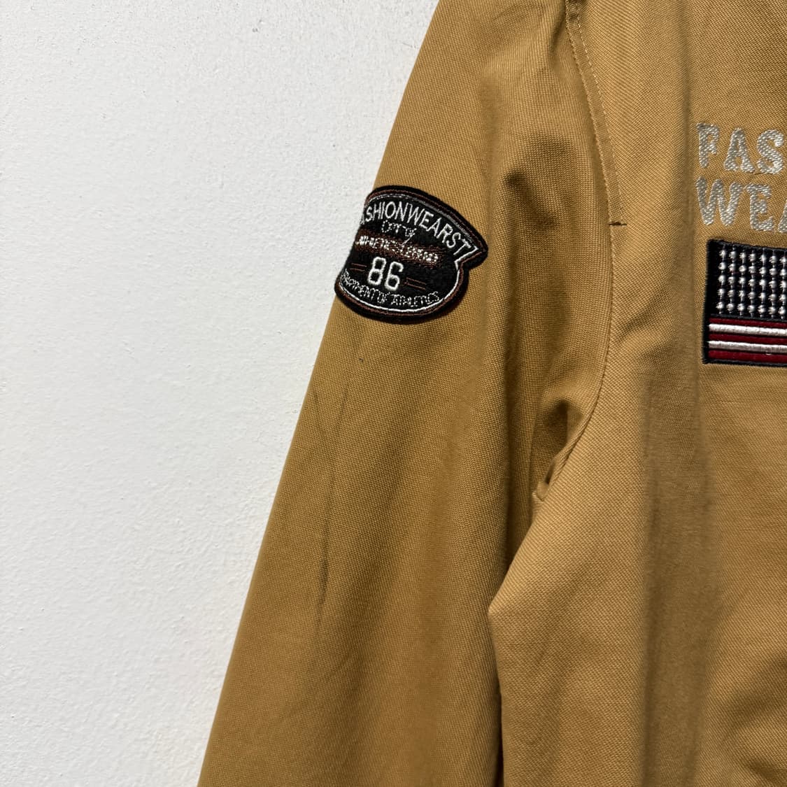 VTG 빈티지 자수 패치 디테일 코튼 집업 블루종 자켓 상품이미지5