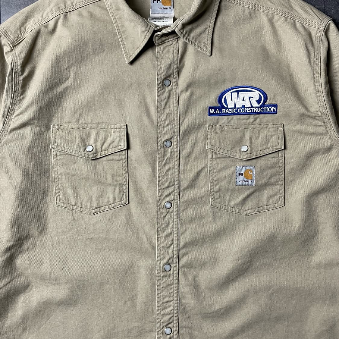 CARHARTT 칼하트 빈티지 베이지 스냅버튼 워크 셔츠 A00859 상품이미지3