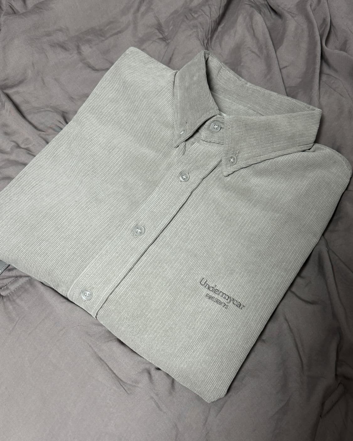 언더마이카 mu.88 코듀로이 셔츠 그레이 2 상품이미지5