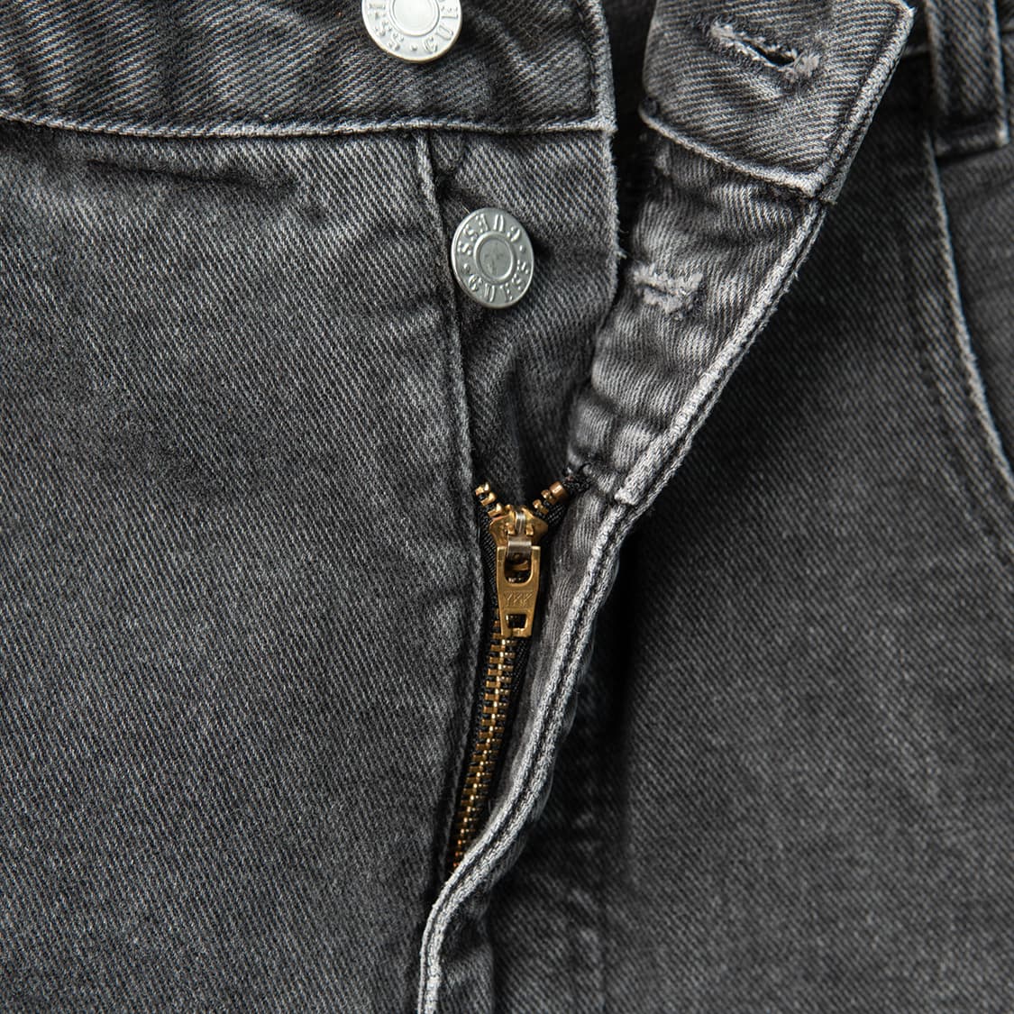 [36] 90s 게스 USA 메이드 릴렉스드 테이퍼드 데님팬츠 그레이  상품이미지3