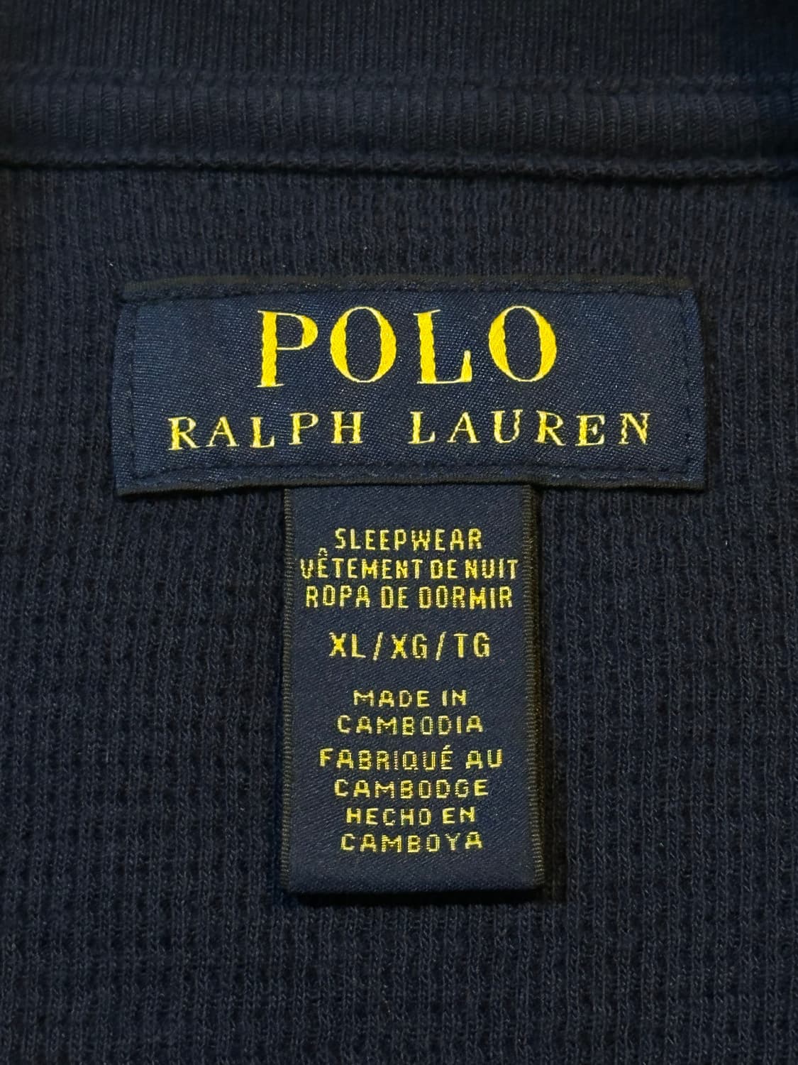 폴로 랄프로렌 신형 베어 와플 니트 롱슬리브 긴팔 네이비 상품이미지4